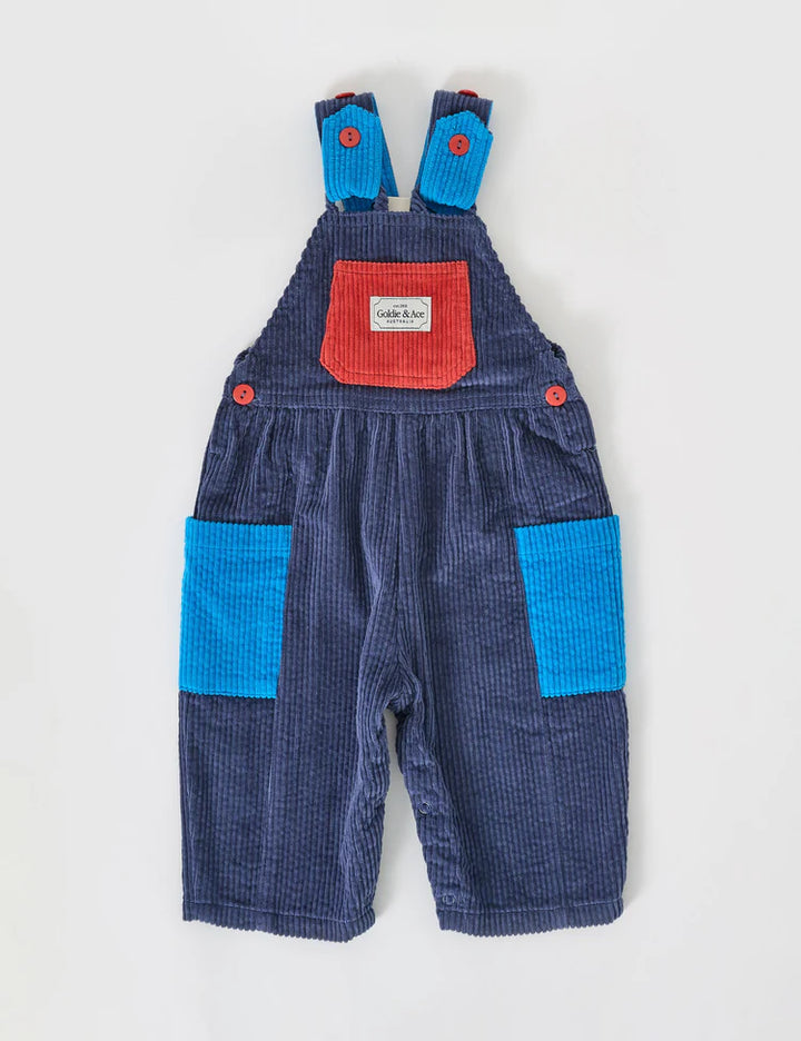 Sammy Corduroy Colour Block Overalls