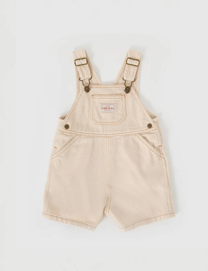 Burton Vintage Washed Denim Overalls - Oat