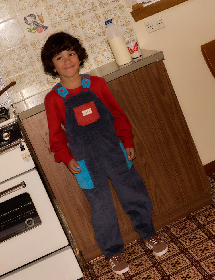 Sammy Corduroy Colour Block Overalls