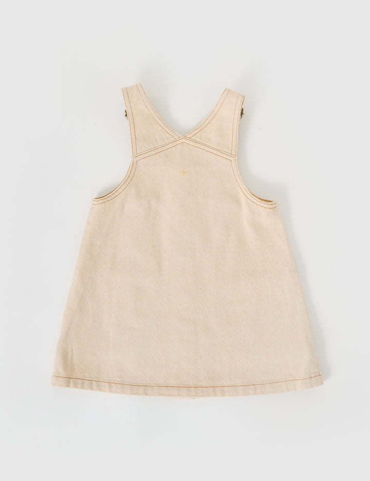 Penelope Pinafore Pocket Dress - Oat