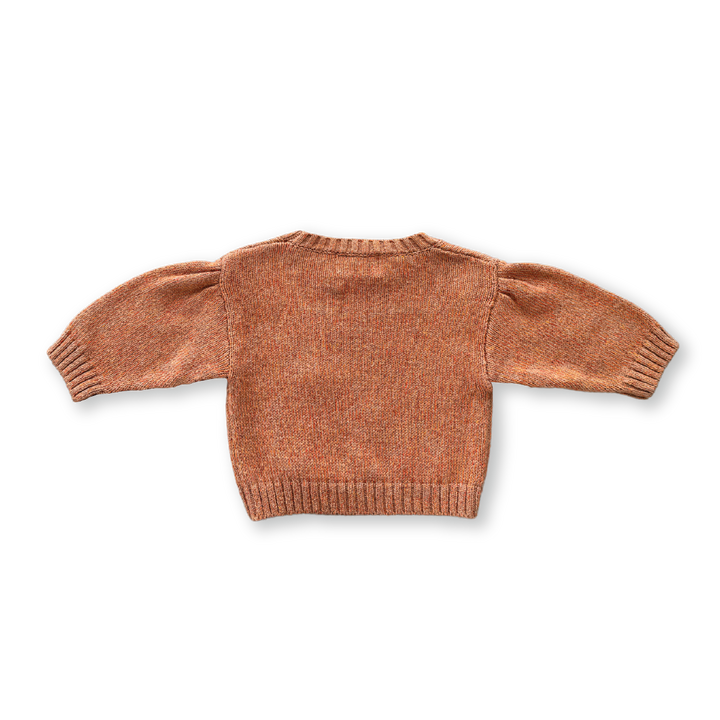 Fleck Yarn Pull Over - Tawny