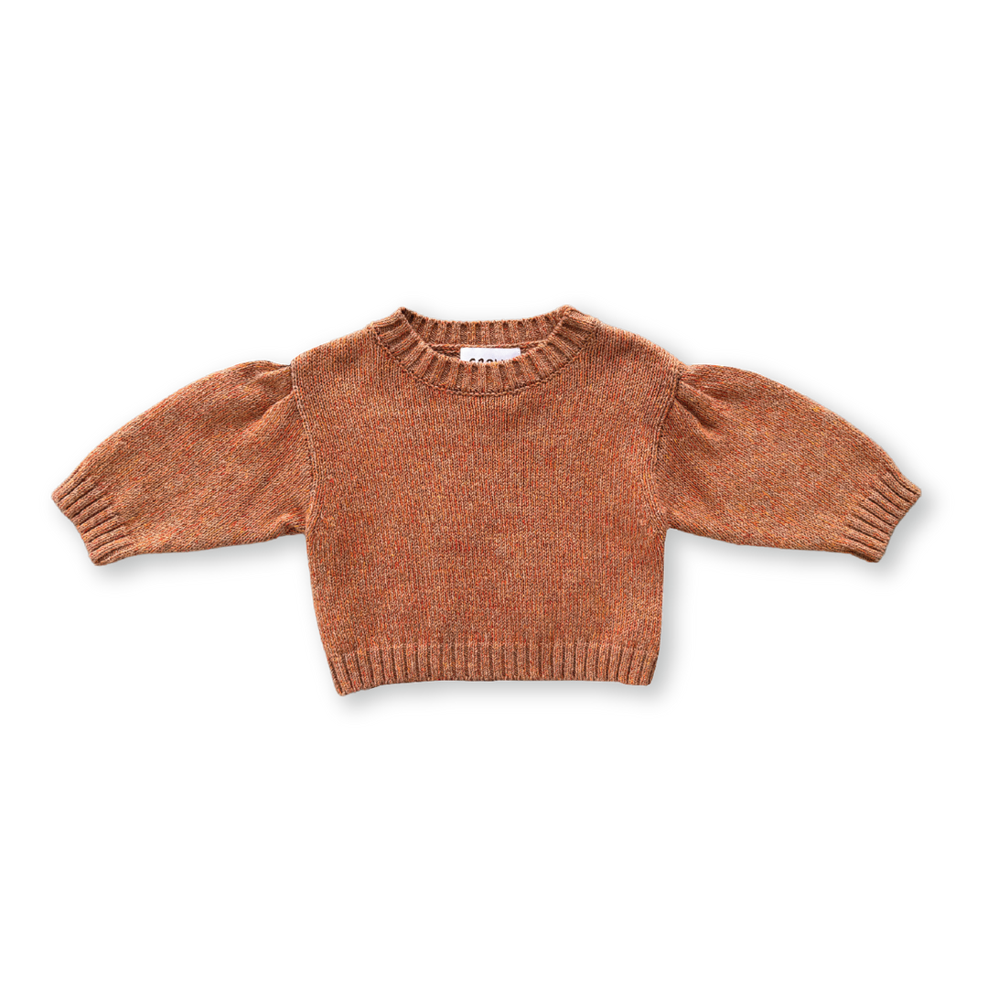 Fleck Yarn Pull Over - Tawny