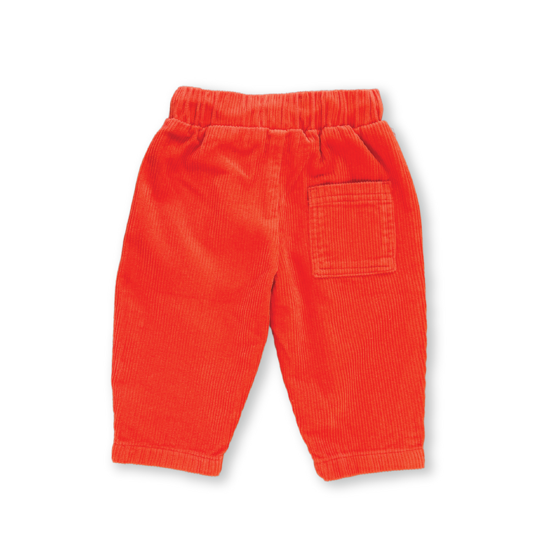 Organic Cord Pant - Tomato