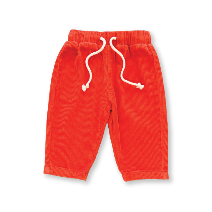 Organic Cord Pant - Tomato