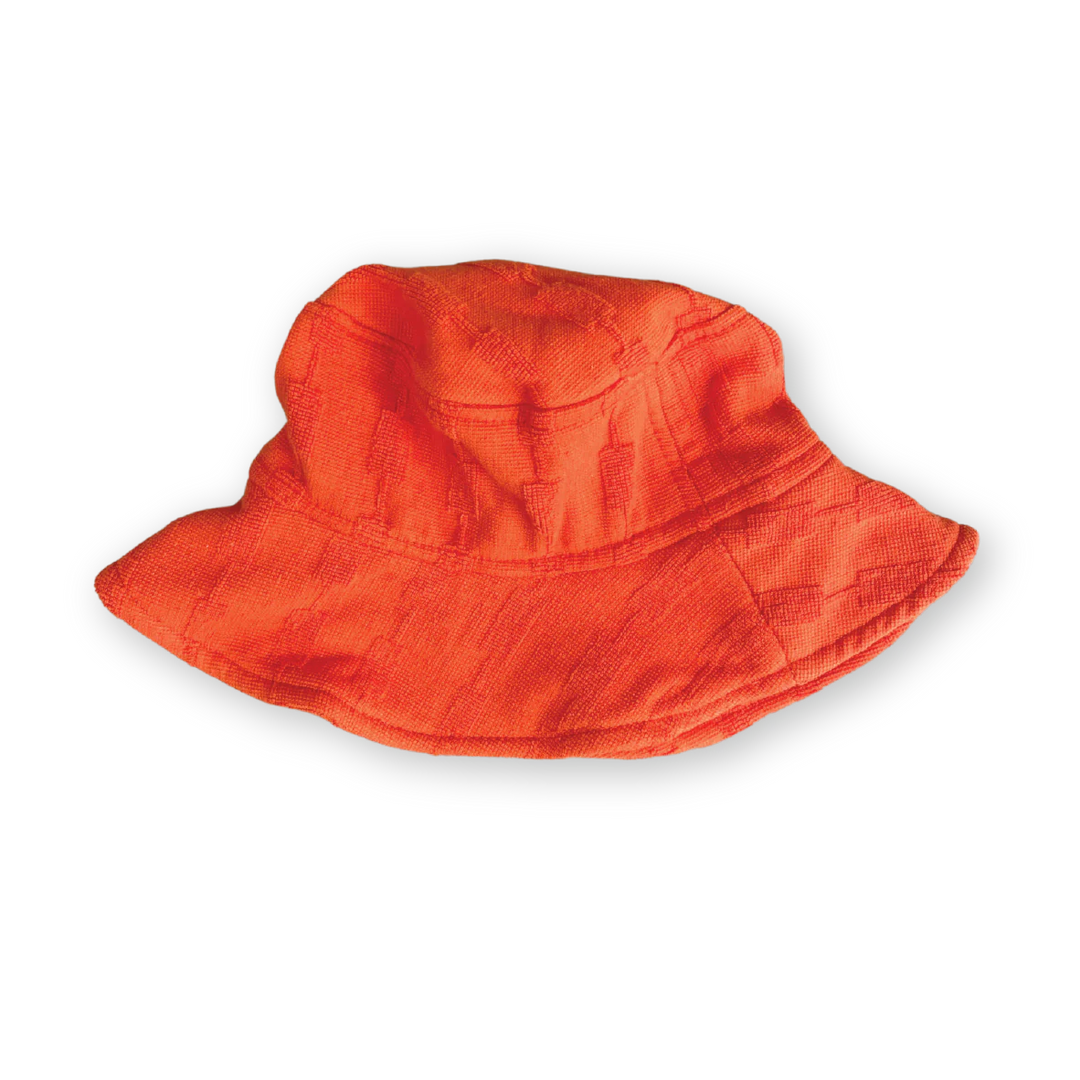 Terry Bucket Hat - Blocks Rosso