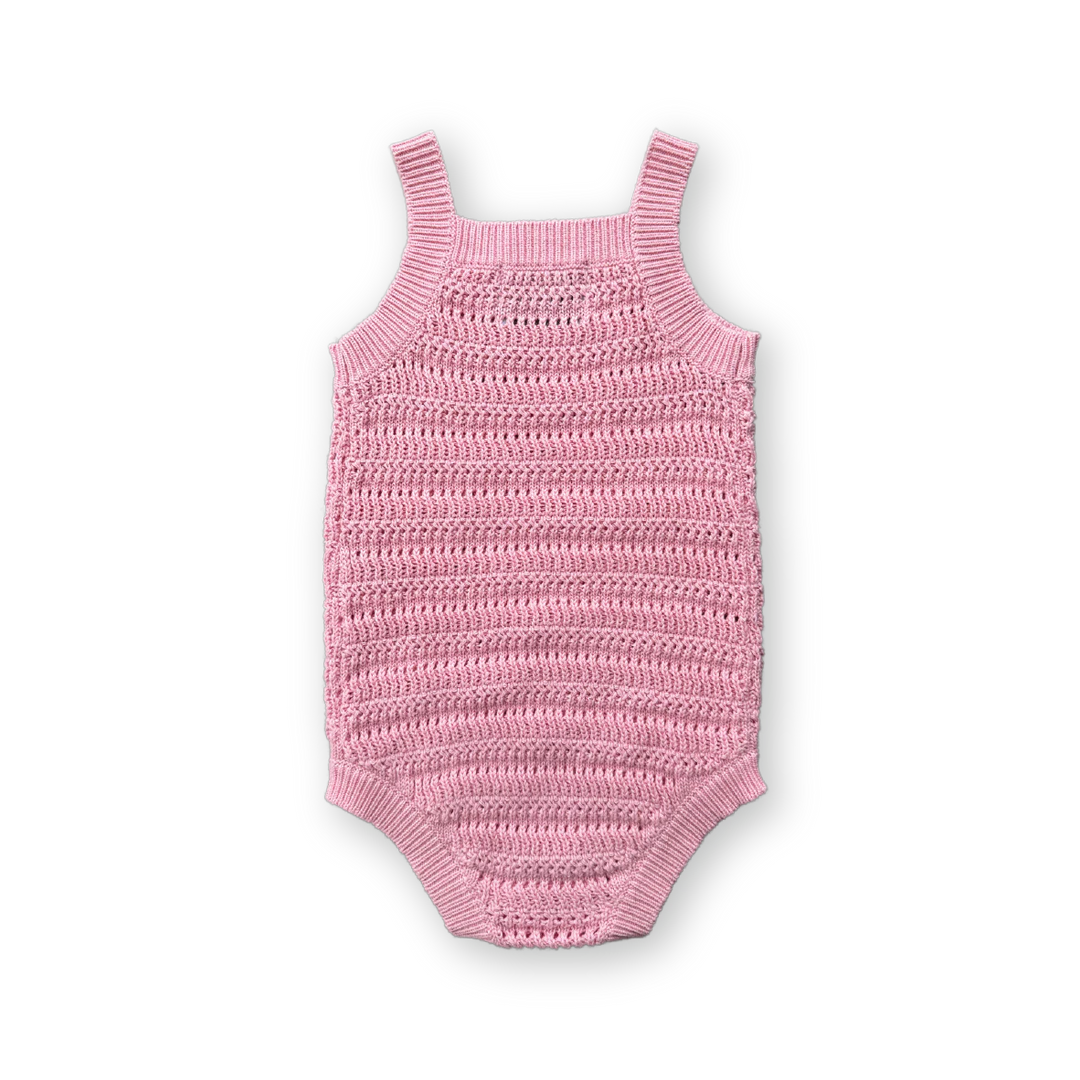 Knitted Organic Singletsuit - Blossom