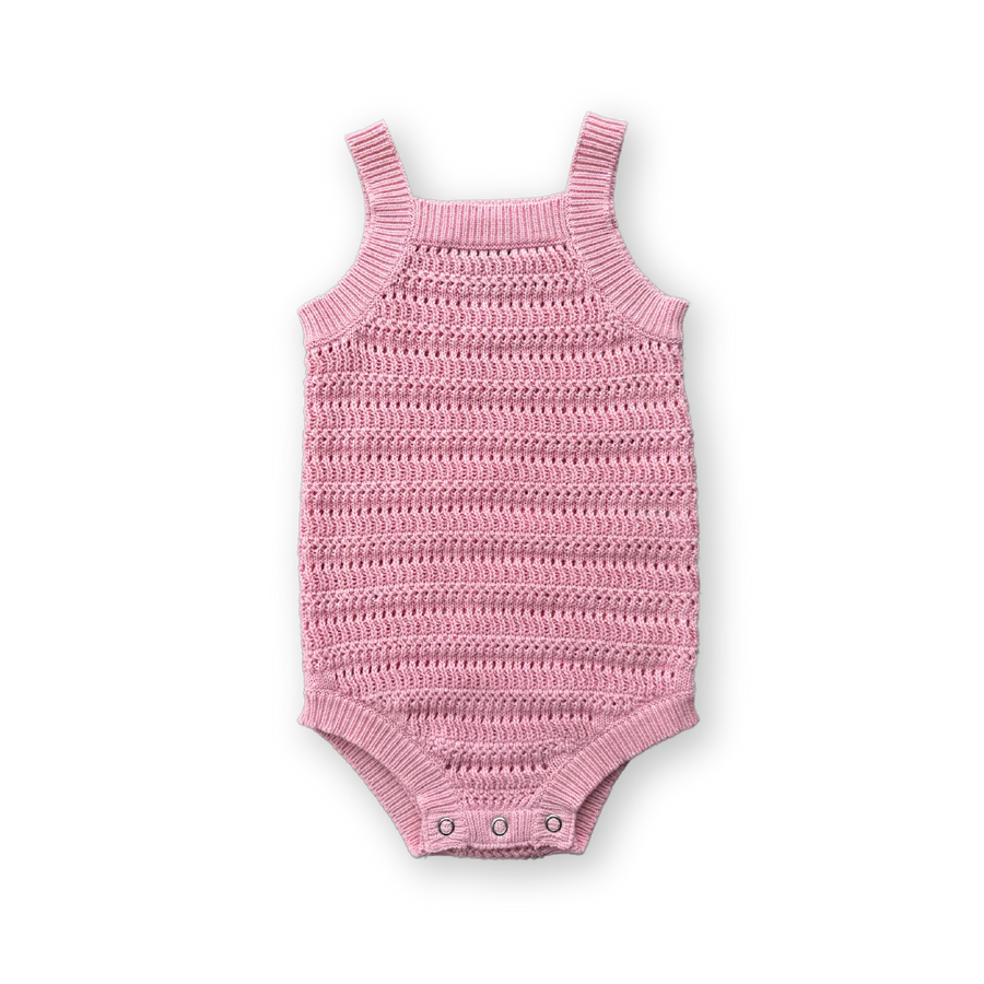 Knitted Organic Singletsuit - Blossom