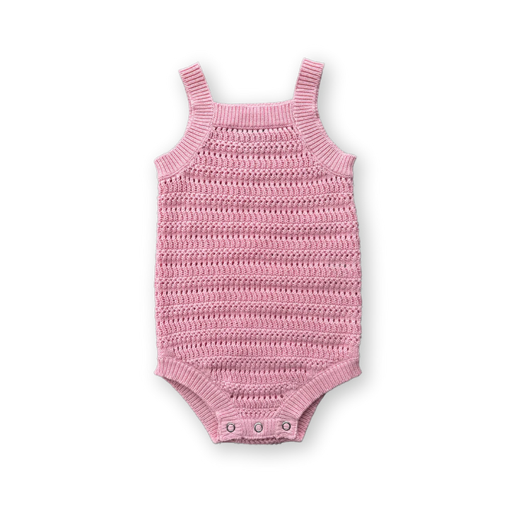 Knitted Organic Singletsuit - Blossom