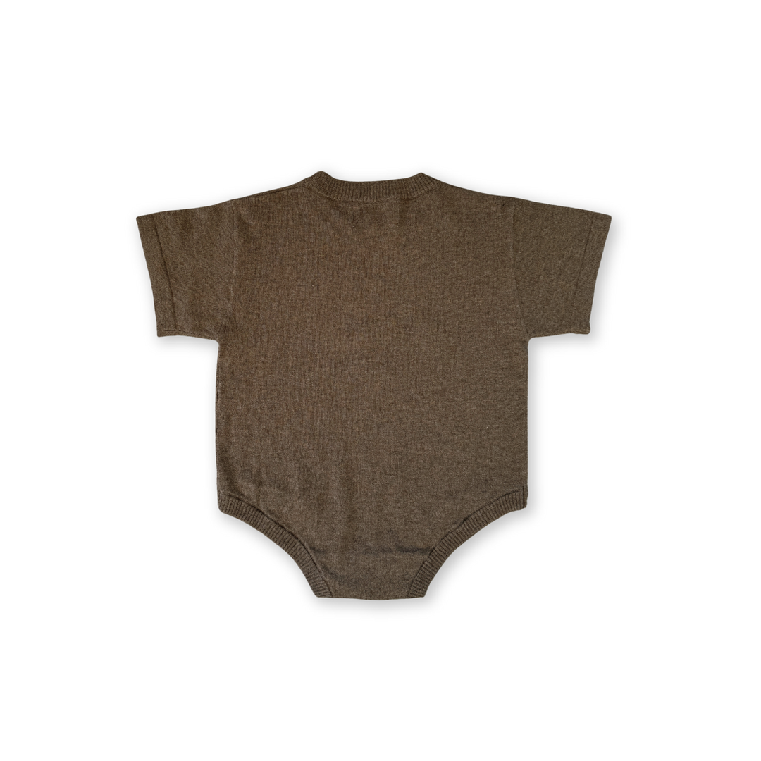 Organic Sardine Oversized Romper - Mud