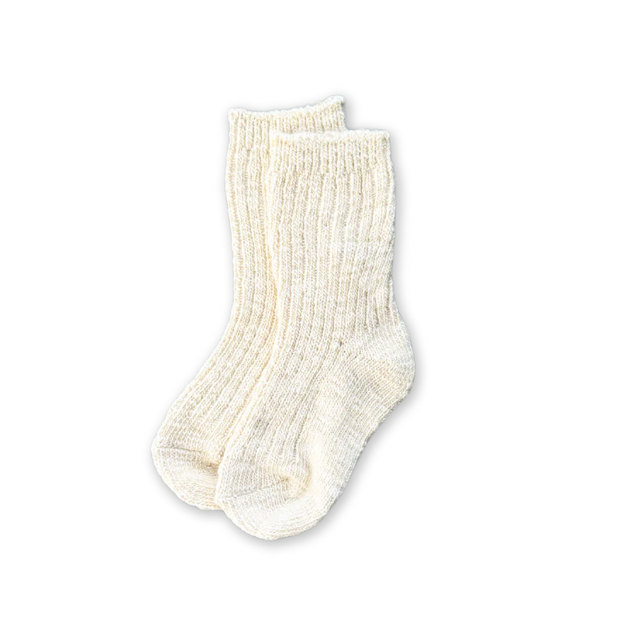 Chunky Rib Sock - Milk