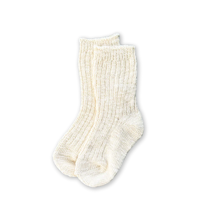 Chunky Rib Sock - Milk