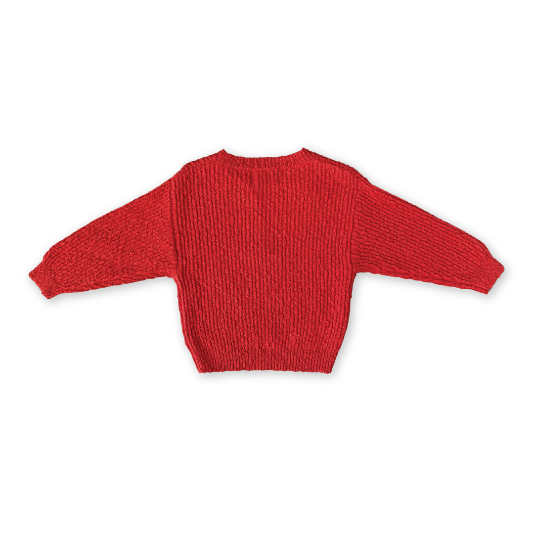 Organic Textured Knit Pull Over - Sauce