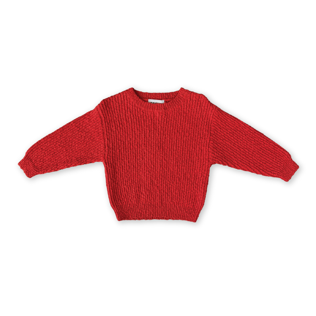 Organic Textured Knit Pull Over - Sauce