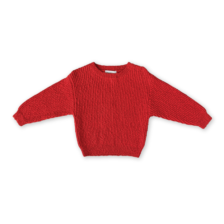 Organic Textured Knit Pull Over - Sauce