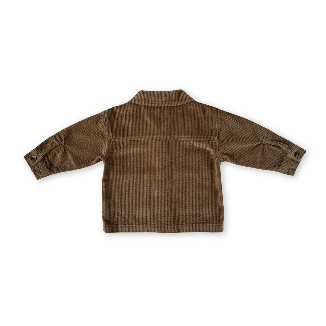 Organic Cord Shirt Jacket - Espresso - PRE-SALE