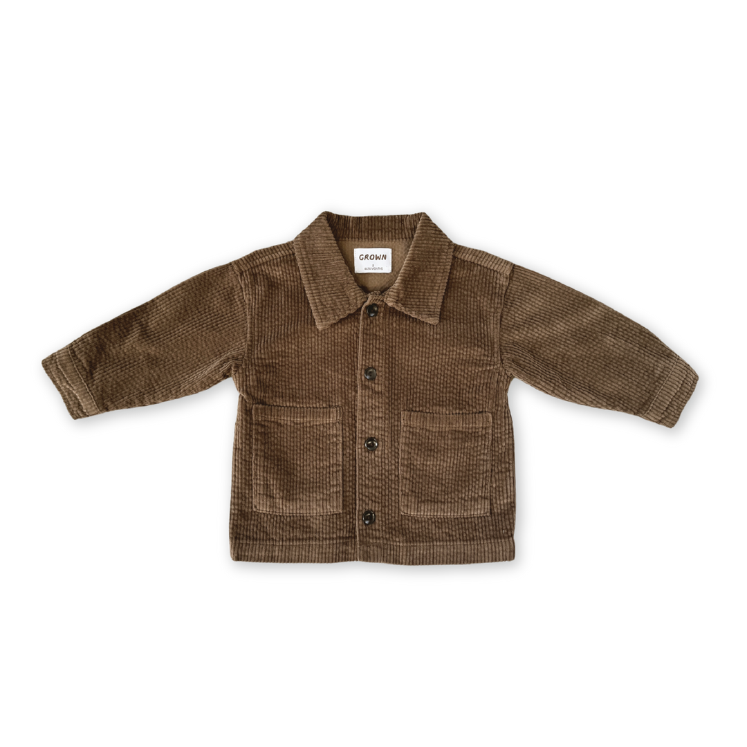 Organic Cord Shirt Jacket - Espresso - PRE-SALE