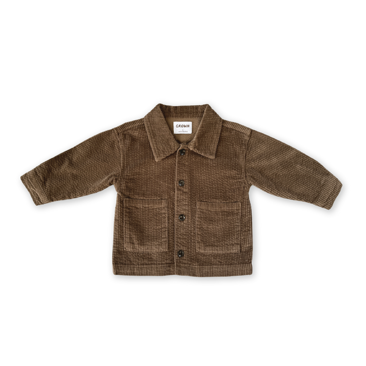 Organic Cord Shirt Jacket - Espresso - PRE-SALE