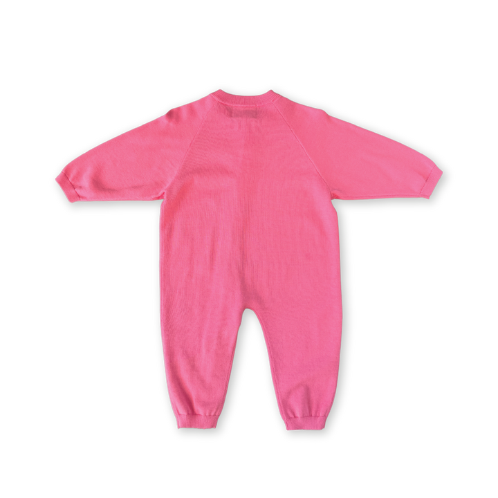 Organic Knit Zipper Starsuit - Sorbet - PRE-SALE