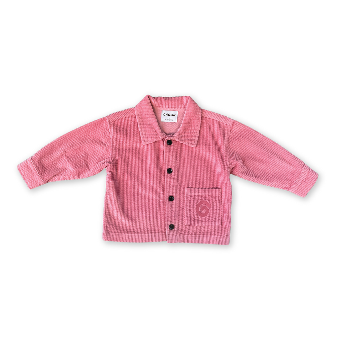 Organic Cord Shirt Jacket - Sorbet - PRE-SALE
