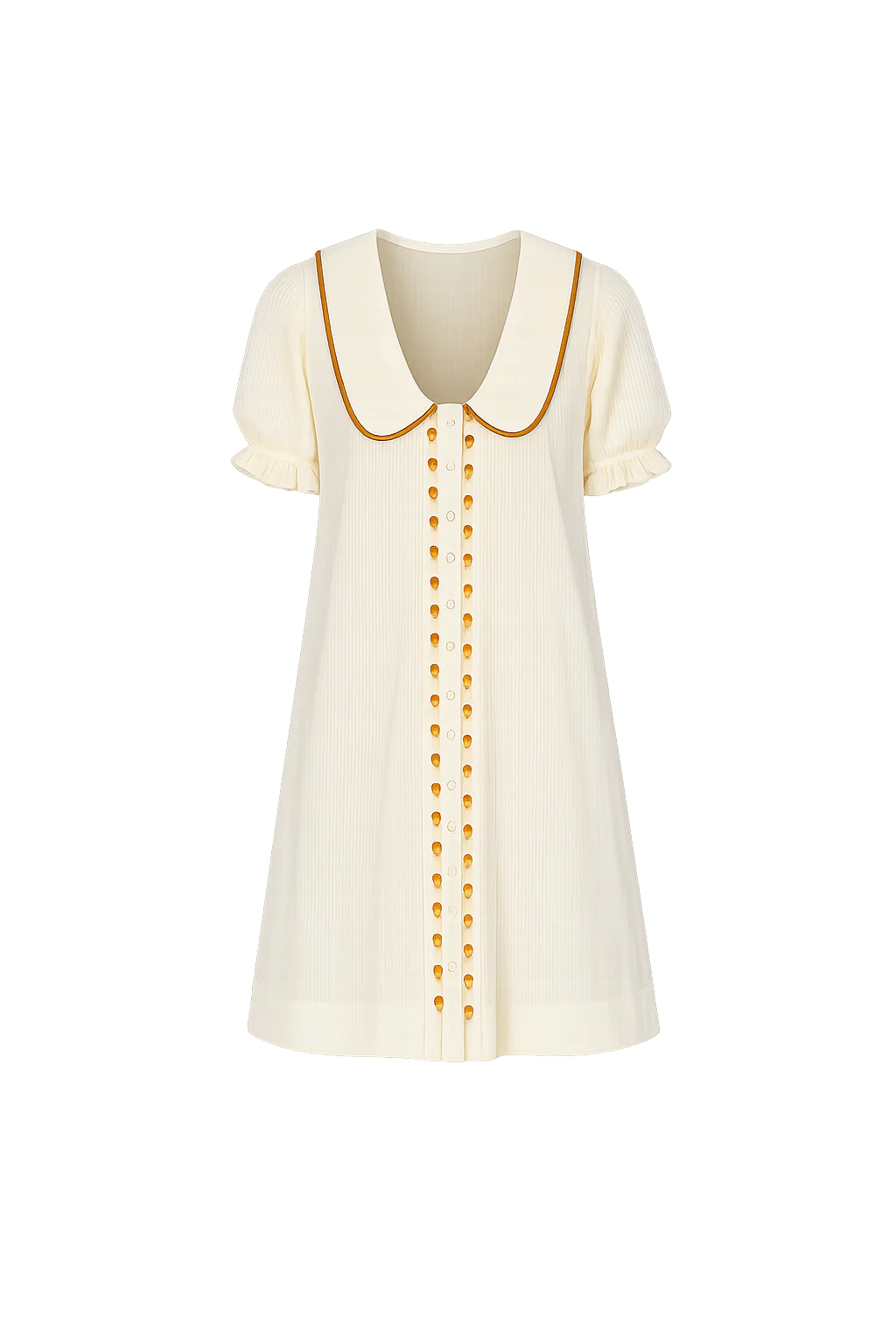 Gabby Collared Mini Dress - Cream