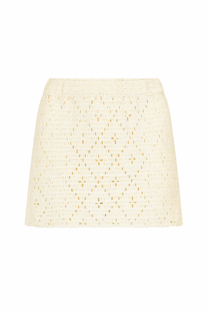 Nellie Crochet Skirt- Powder