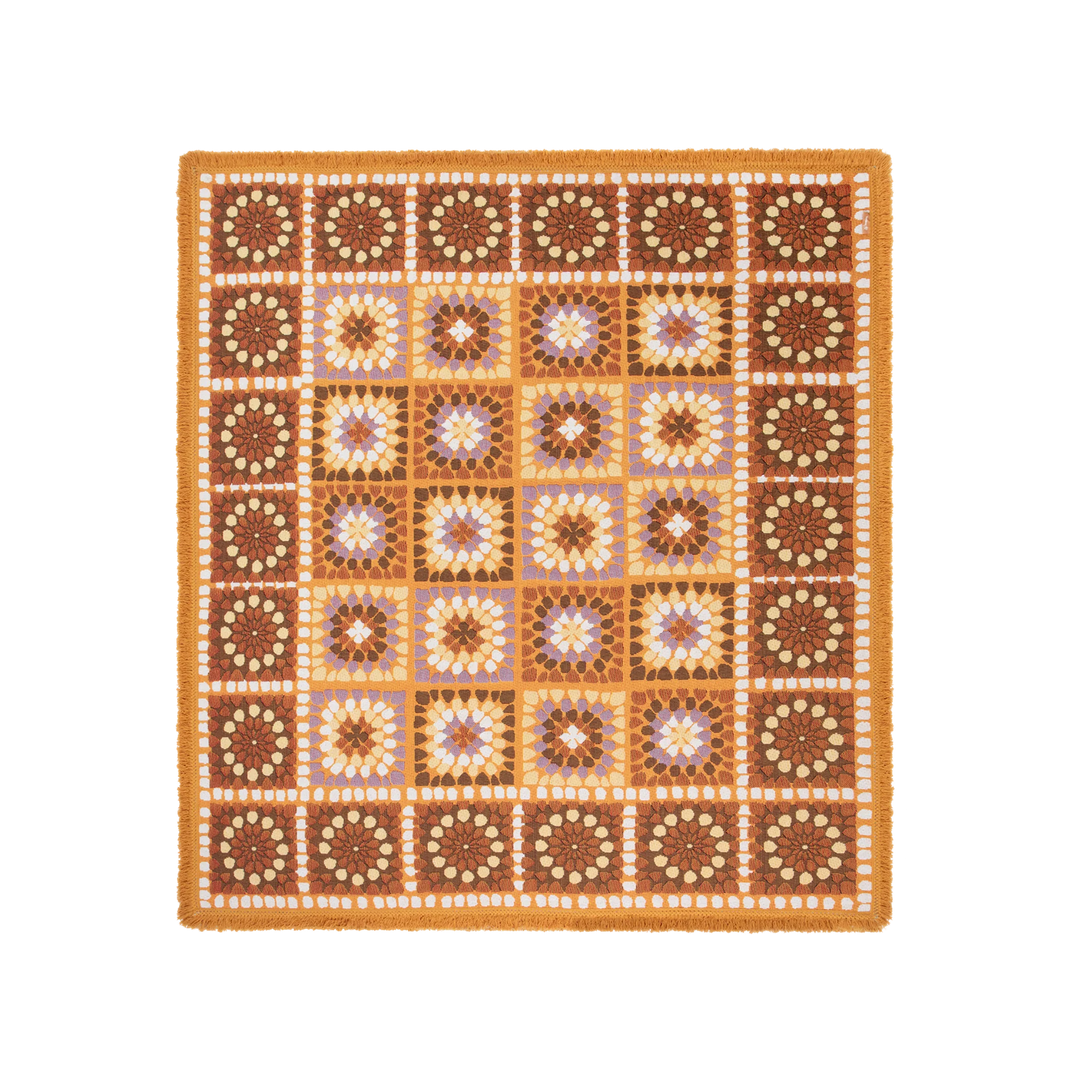 Granny Square Throw - Chai