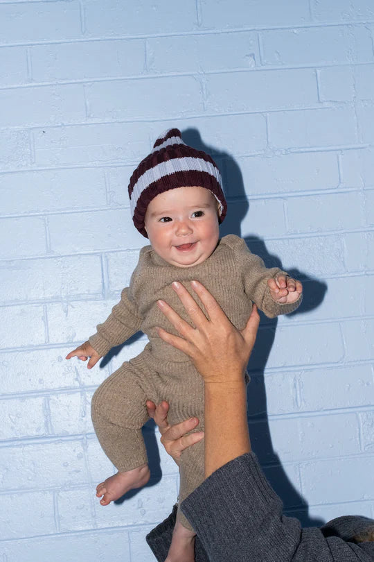 Organic Speckle Essential Knit Bodysuit - Oatmilk