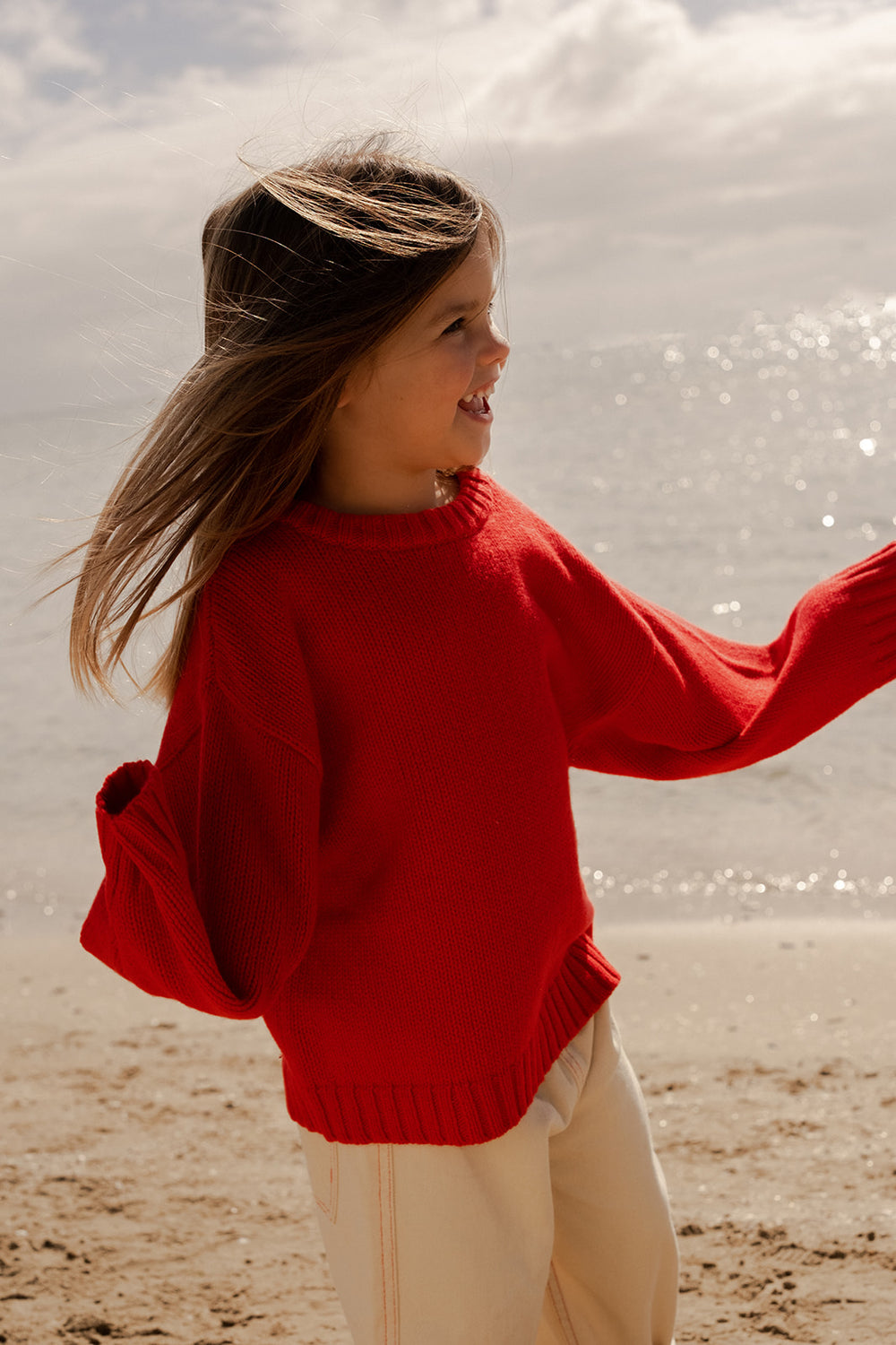 Merino Blend Everyday Pull Over - Flame