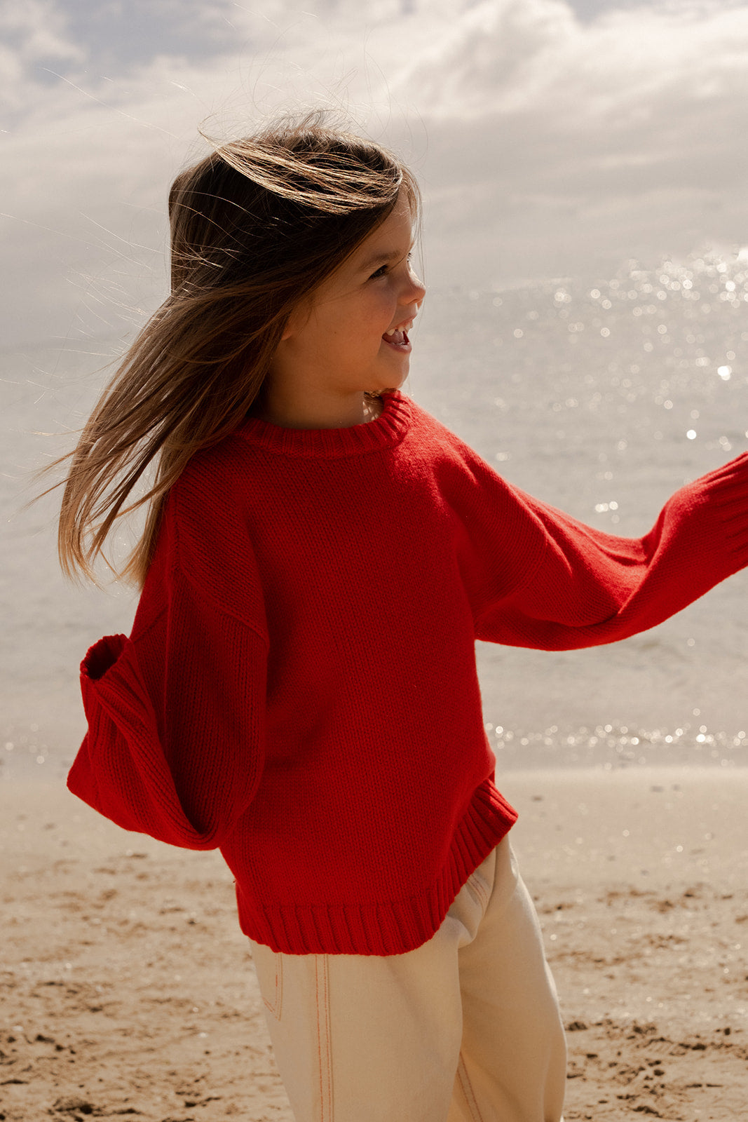 Merino Blend Everyday Pull Over - Flame