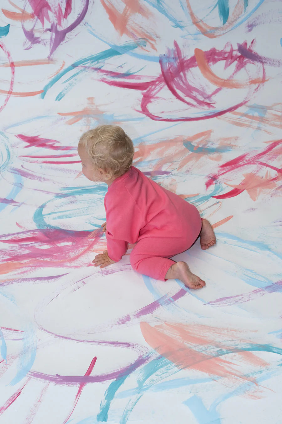 Organic Knit Zipper Starsuit - Sorbet - PRE-SALE