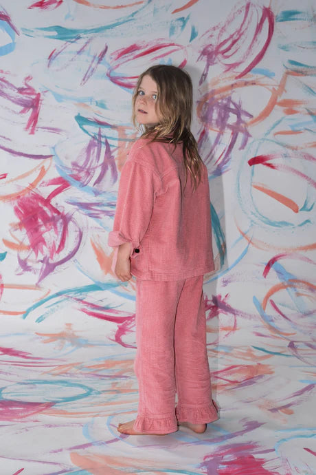 Organic Cord Frill Pant - Sorbet - PRE-SALE