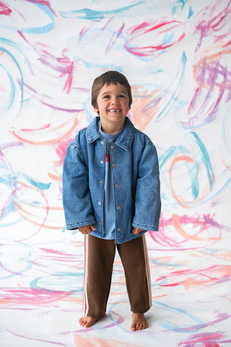 Quilted Swirl Denim Jacket