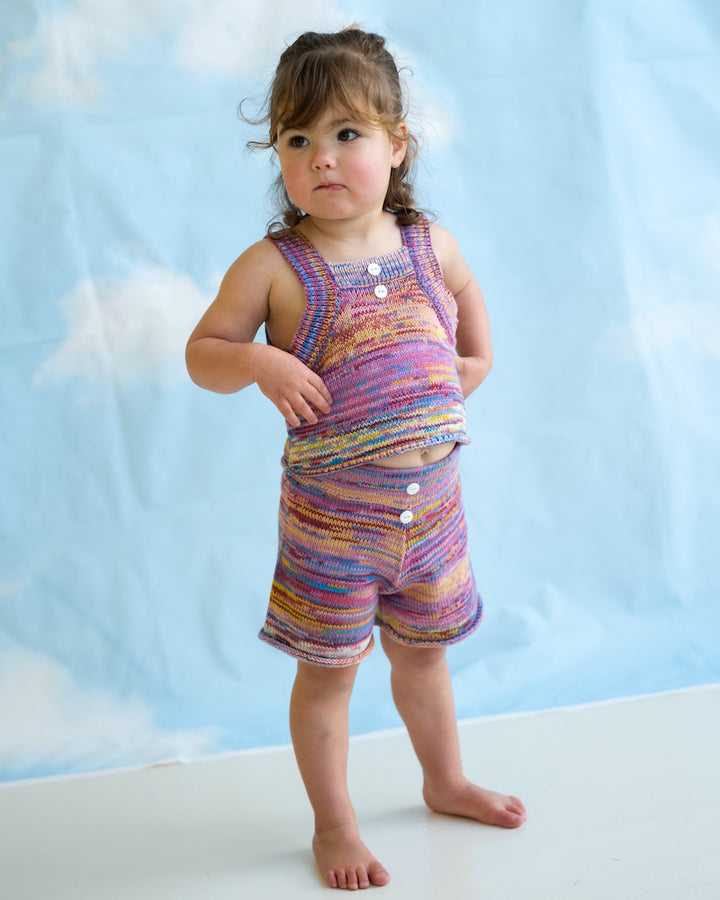 Knitted Singlet Top- Rainbow