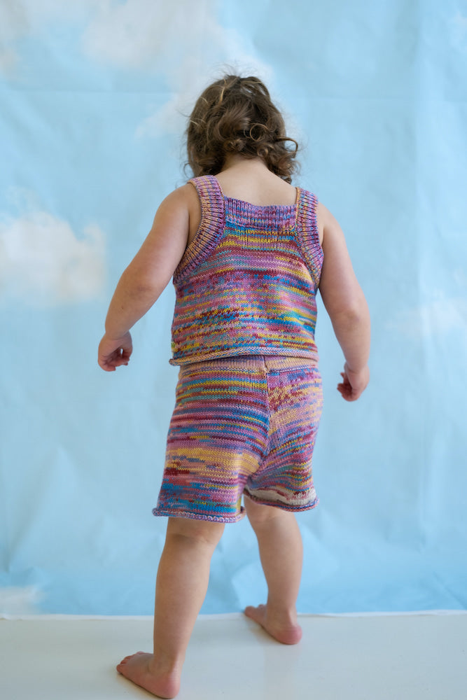 Knitted Singlet Top- Rainbow