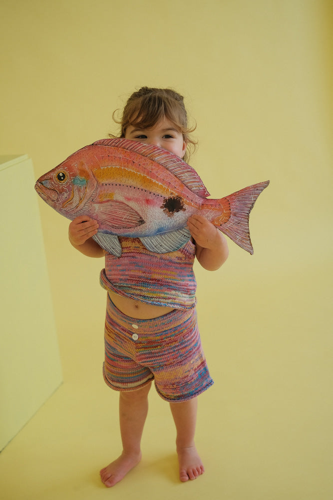 Knitted Singlet Top- Rainbow