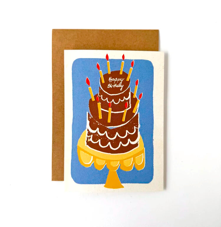 Happy Birthday Chocolate Cake Card