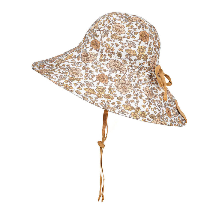 Girls Wide-Brimmed Sun Bonnet - Marie / Maize