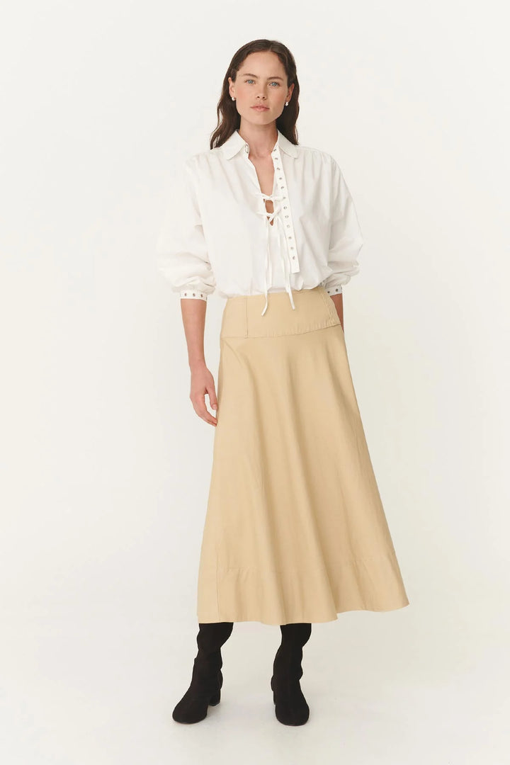 Anouk Midi Skirt - Khaki