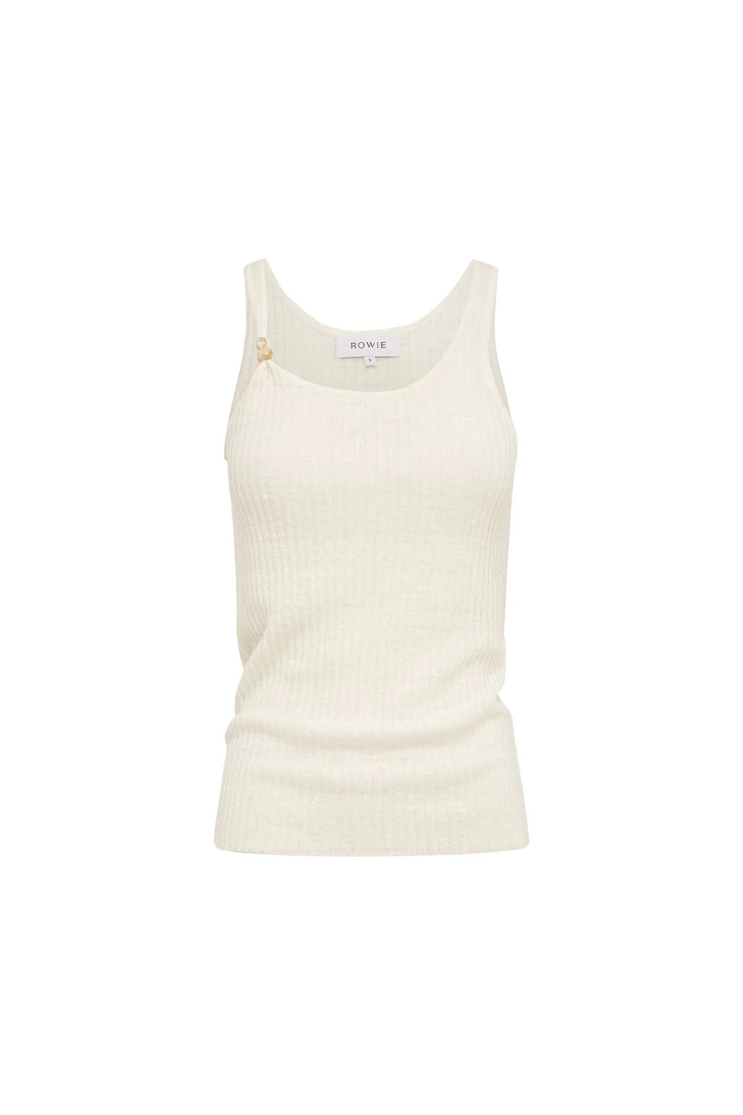 Haven Bead Linen Tank - Bone