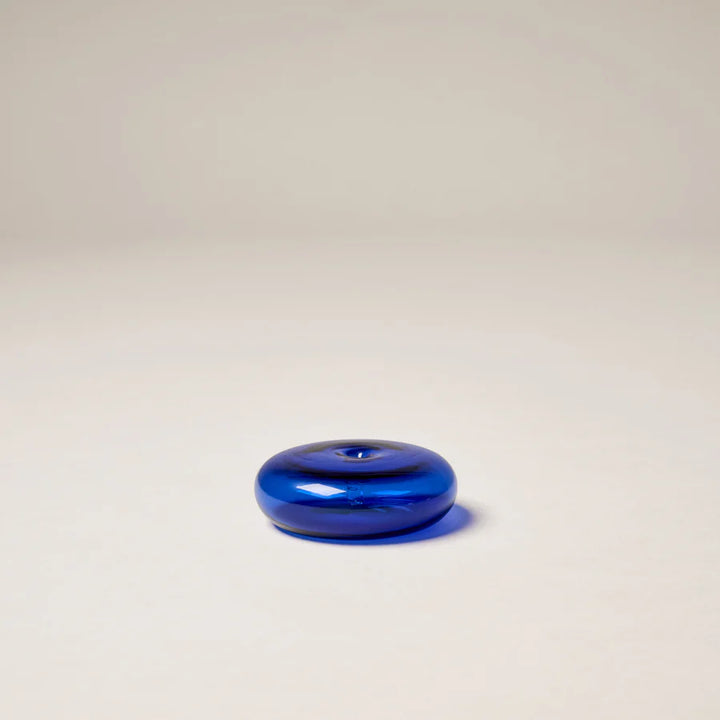 Glass Vessel Incense Holder -  Cobalt