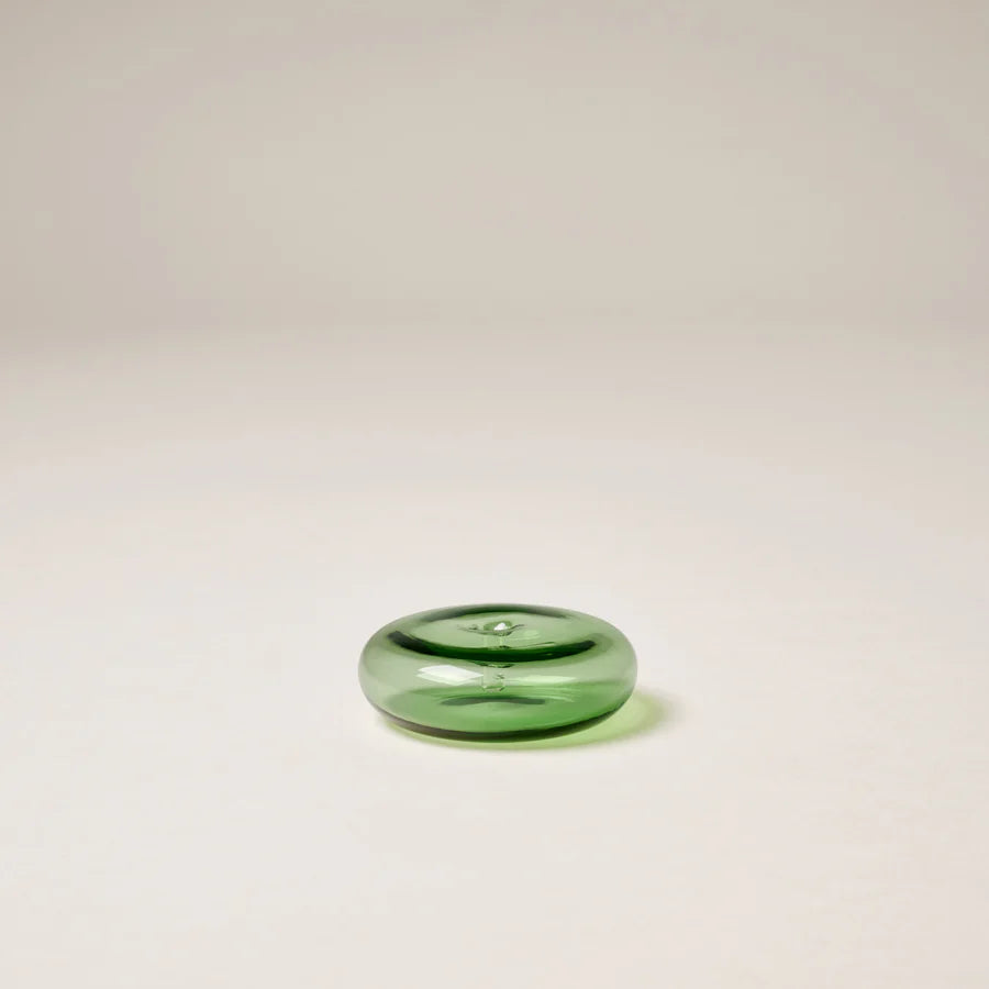 Glass Vessel Incense Holder -  Green