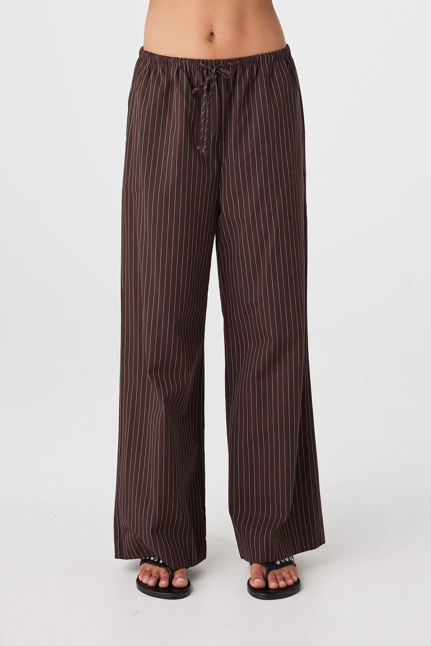Rae Pants - Espresso Stripe