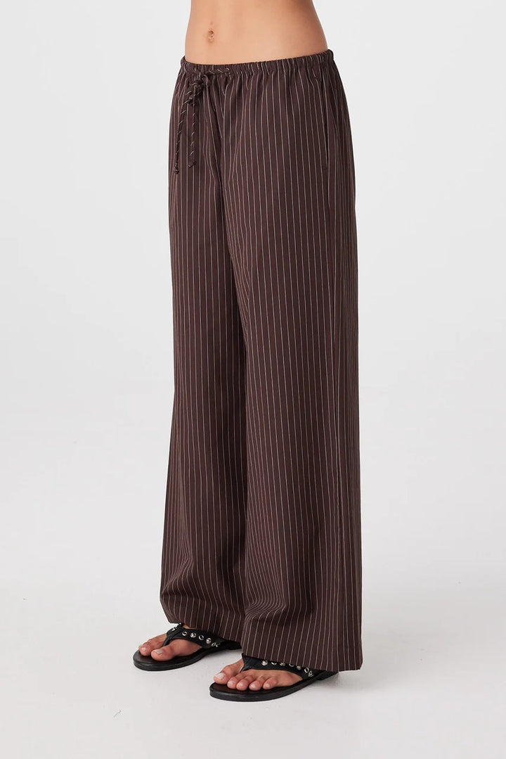 Rae Pants - Espresso Stripe