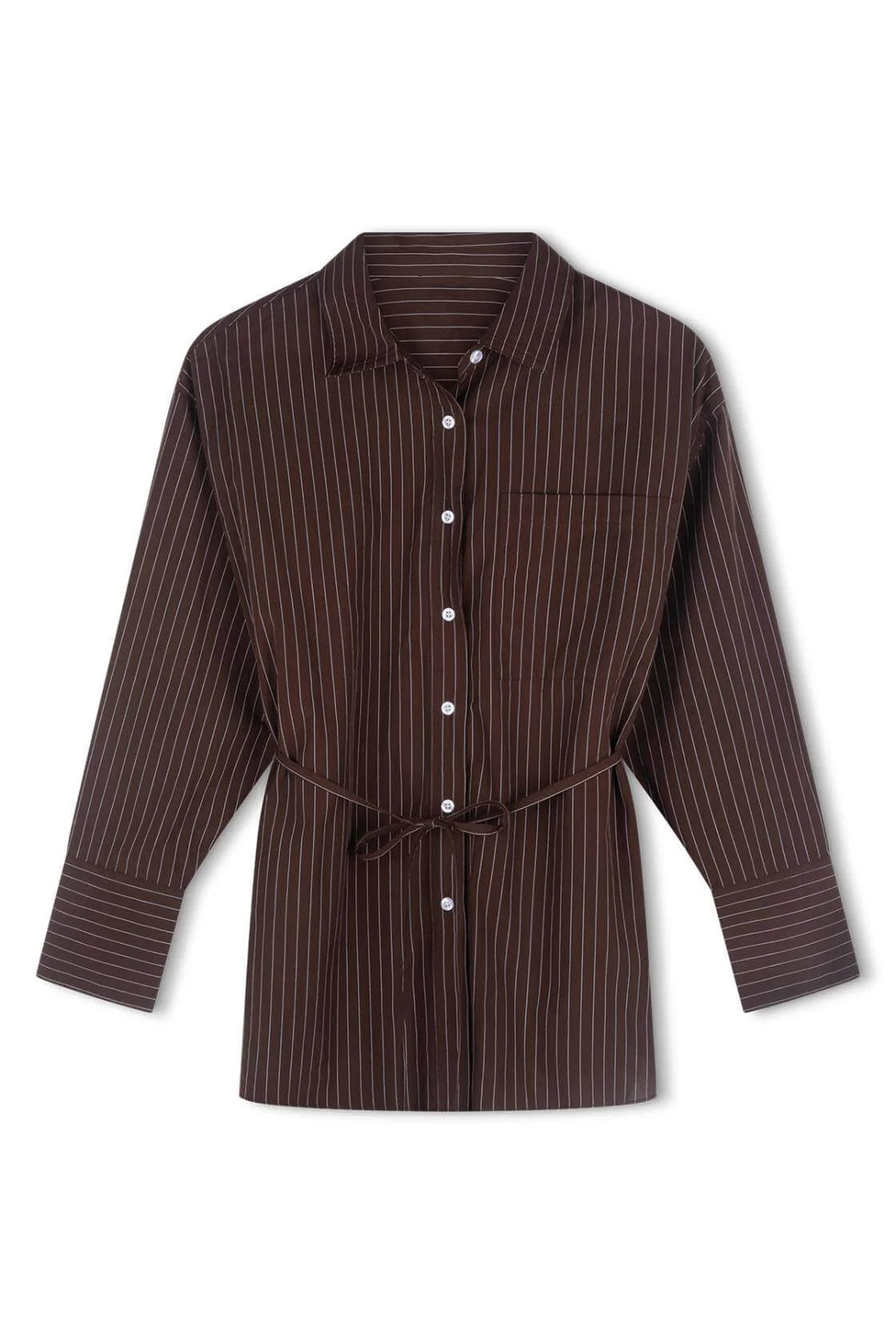 Rae Shirt - Espresso Stripe
