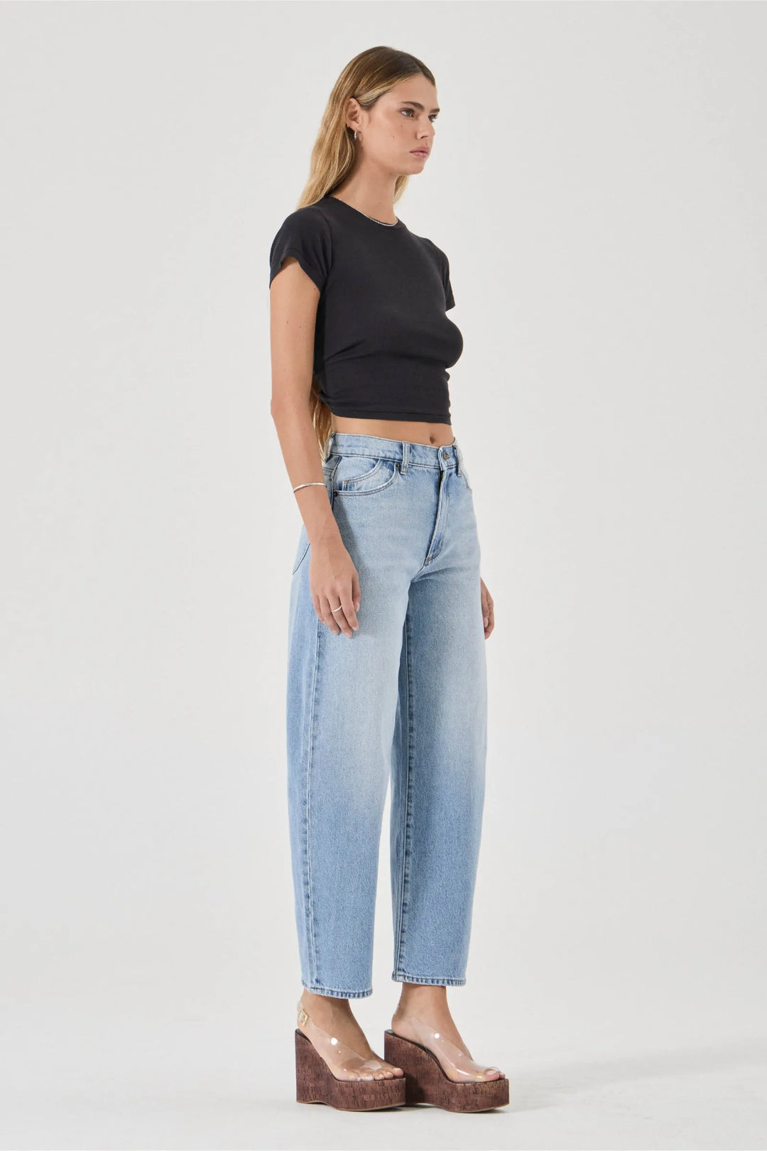 Gigi Barrel Jean - Brad Blue