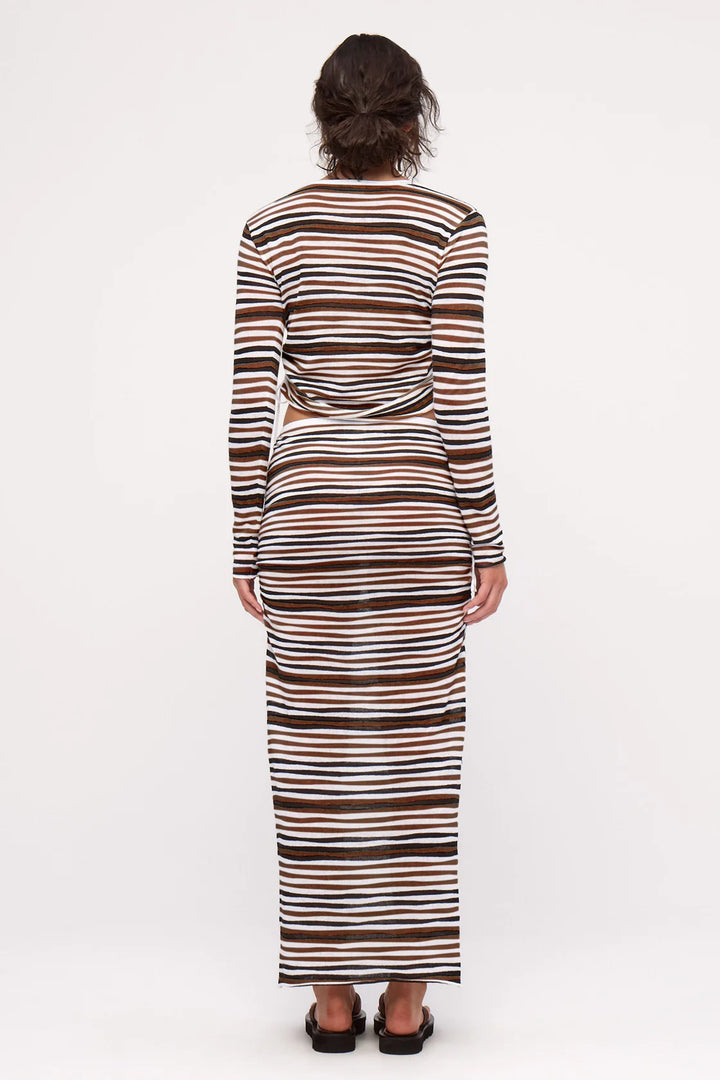 Knit Skirt - Black Stripe