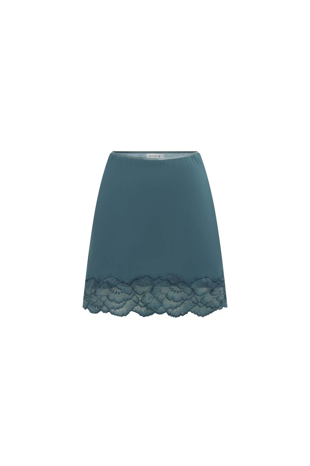 Marina Silk Mini Skirt - Teal Blue