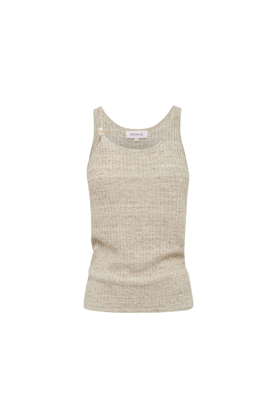 Haven Bead Linen Tank - Oat Marle