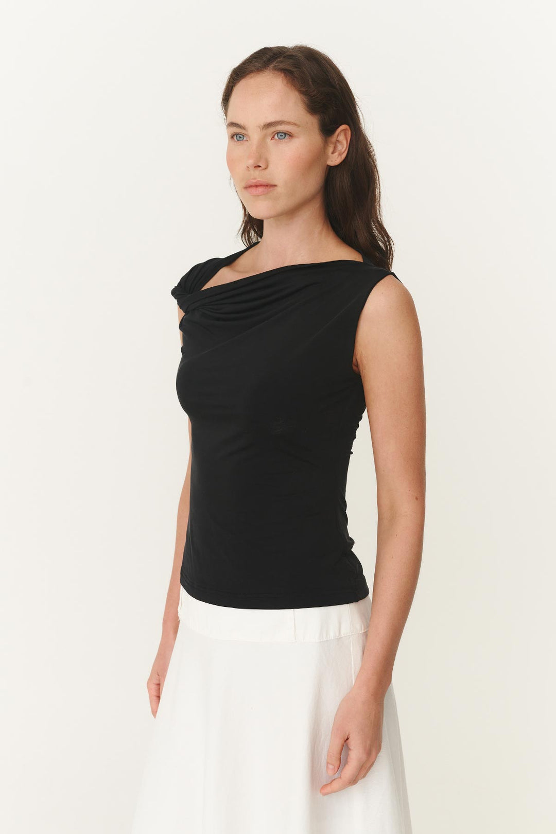 Elara Twist Top - Noir