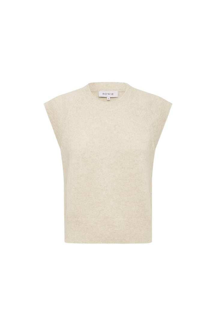 Quinn Merino Knit Vest - Oat Marle